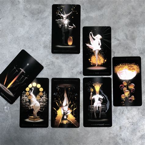 Witch with the black tarot deck